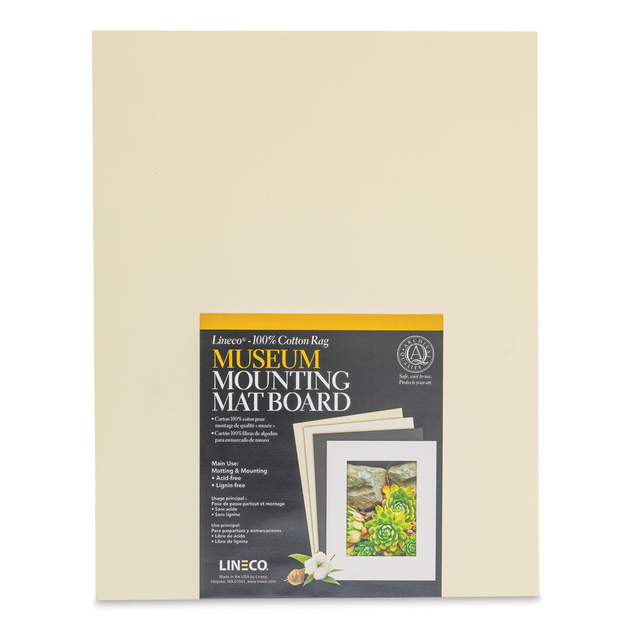Lineco Cotton Rag Museum Mounting Boards - Pkg of 25, Cream, 11" x 14"